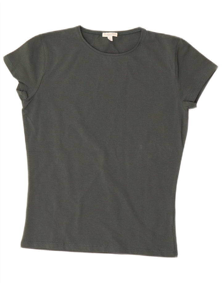 MASSIMO DUTTI Tricou pentru femei Top UK 10 Small Green Bumbac