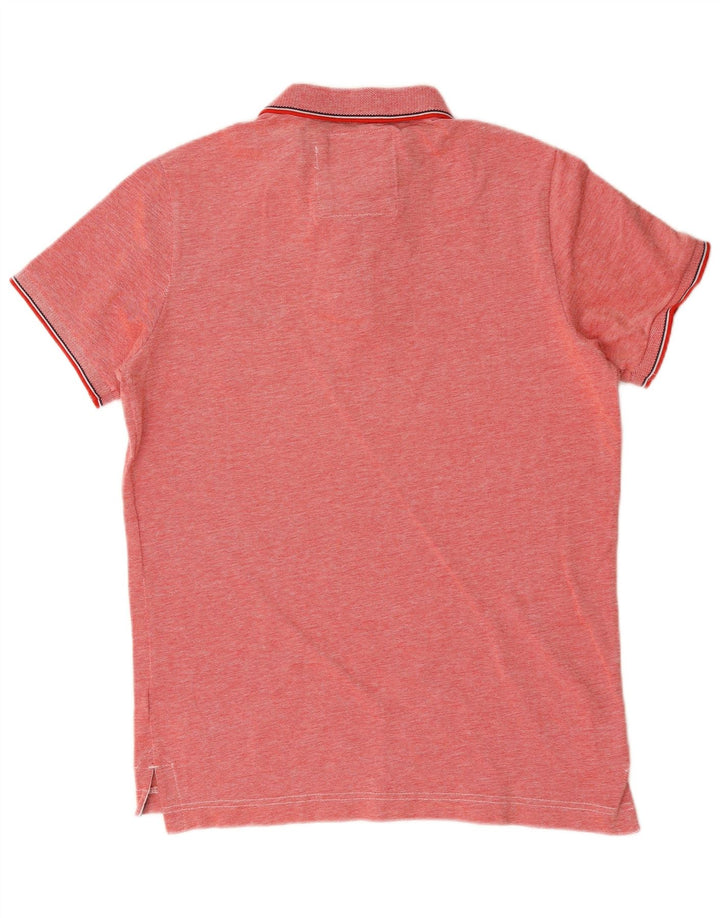 Tricou polo pentru bărbați Superdry, mare, roșu, bumbac cu pete