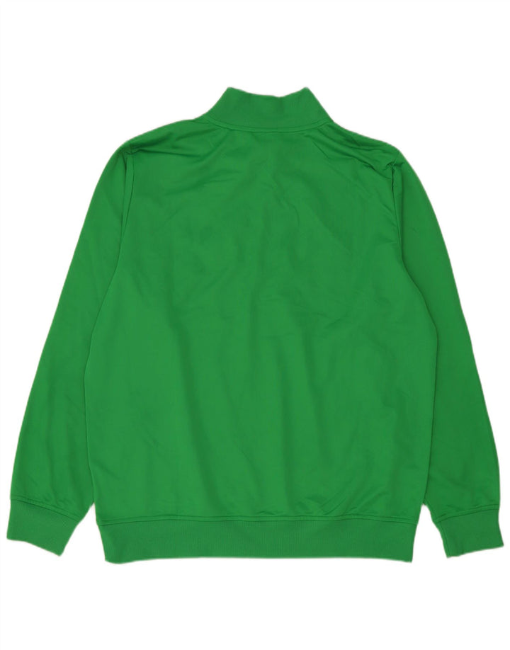 Pulover pentru bărbați Umbro, cu grafic, cu fermoar, cu gât, din poliester verde