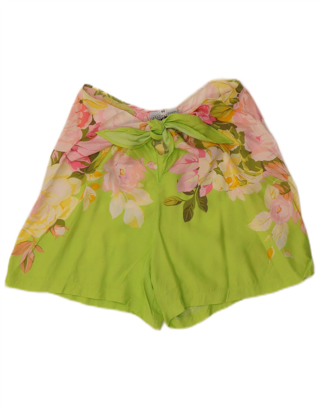 OCEANO Pantaloni scurți casual pentru femei IT 44 Medium W28 Verde Viscoză Florală