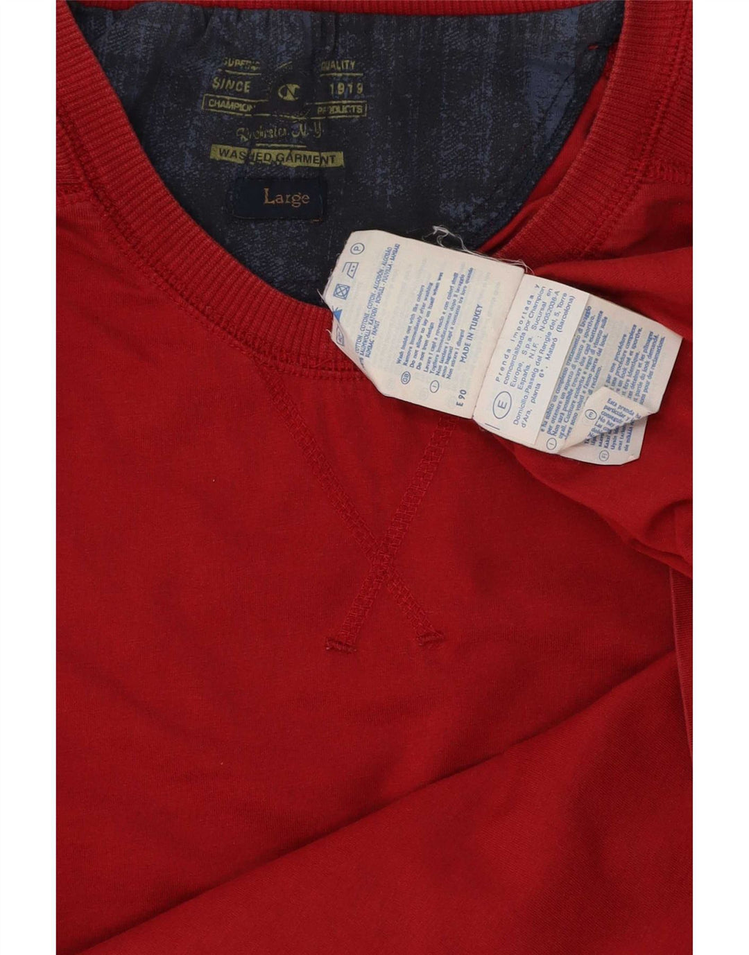 Tricou pentru bărbați Champion Top mare din bumbac roșu