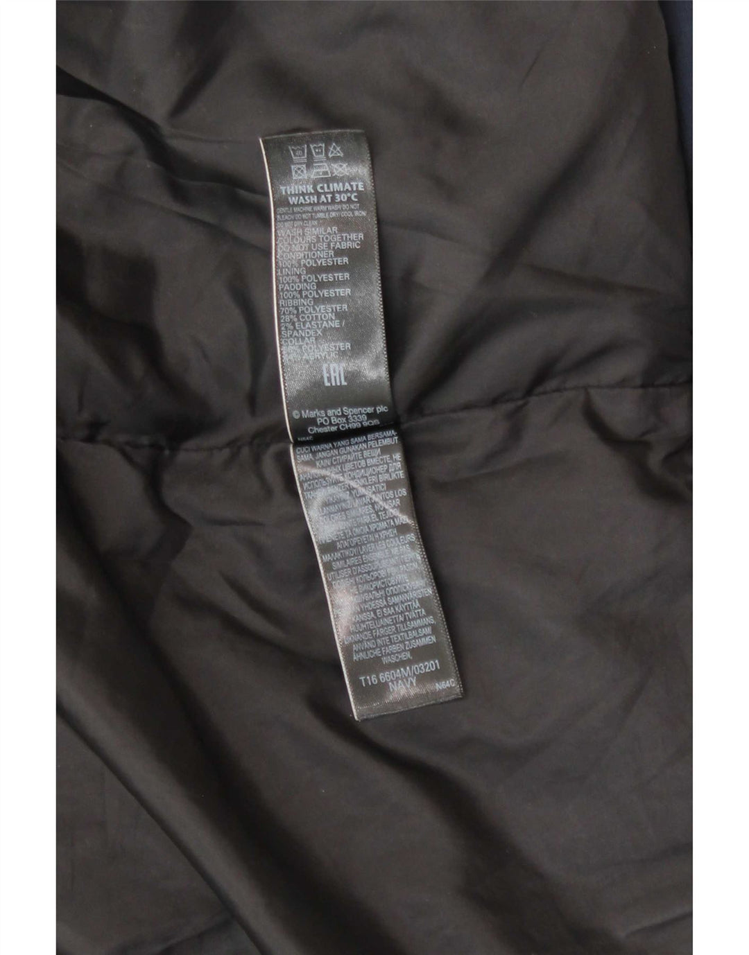 Jachetă căptușită pentru bărbați Marks & Spencer UK 38 Medium Bleumarin Colorblock