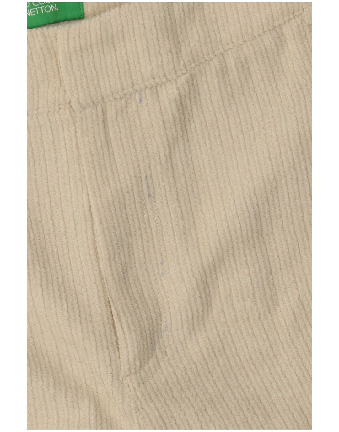Pantaloni scurti din velur pentru femei Benetton UK 12 Medium W28 Bej Poliester