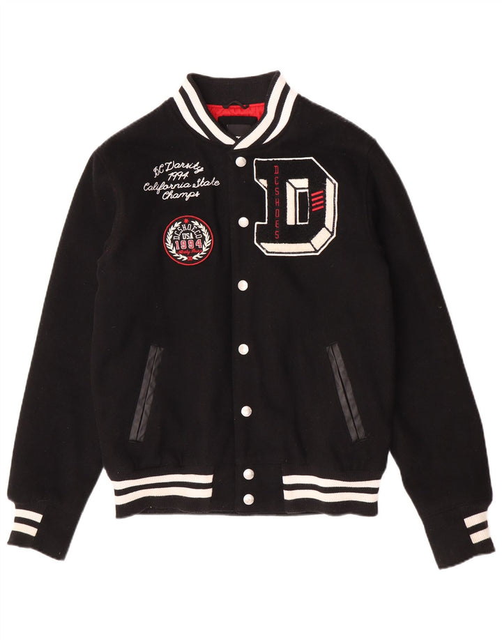 Jachetă Varsity pentru bărbați DC, UK 36, lână neagră mică