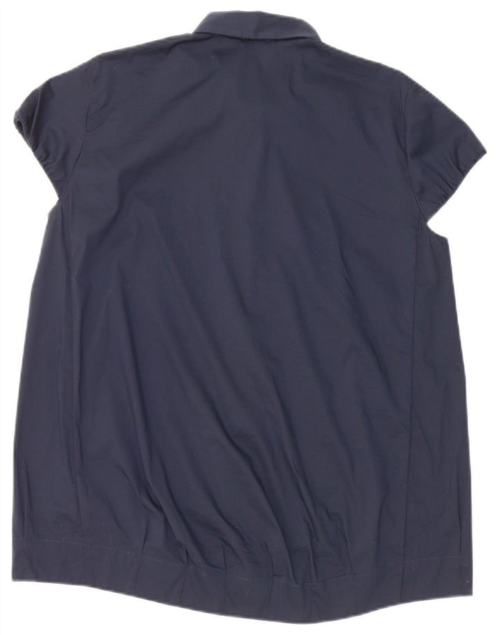Bluză cămașă cu mânecă scurtă pentru femei Henry s IT 44 Medium Bleumarin