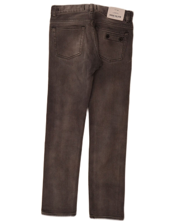 Stone Island Blugi Slim Băieți 7-8 Ani L24 L25 Bumbac Gri