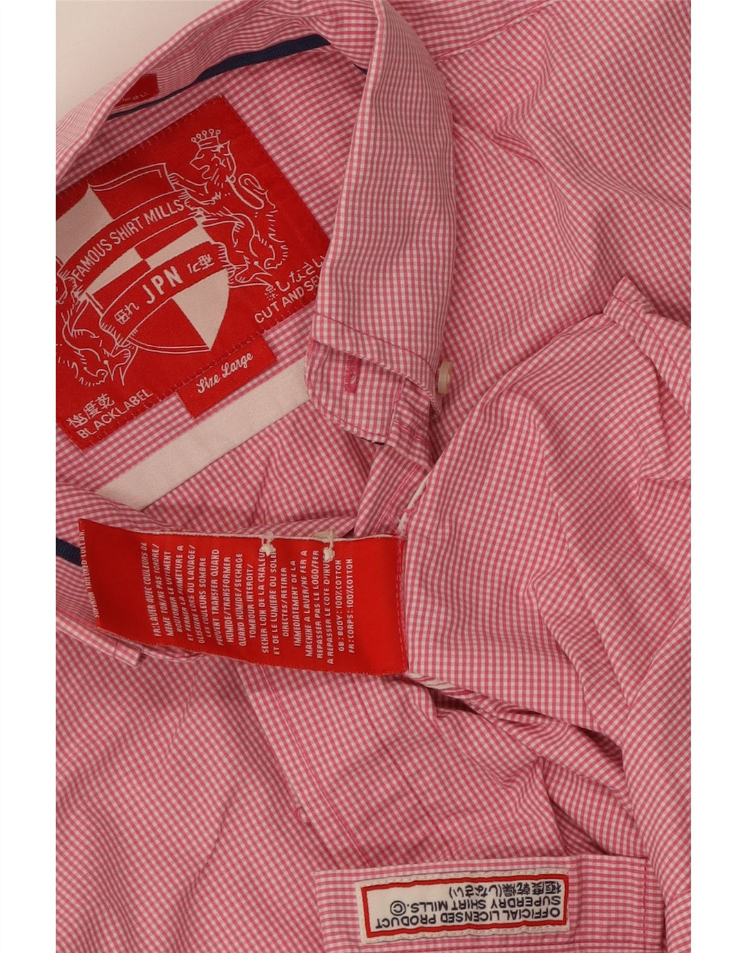 Cămașă cu mânecă scurtă pentru bărbați Superdry, bumbac cu carouri roz mare