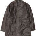 Palton din piele vintage pentru bărbați UK 44/46 XL din piele neagră
