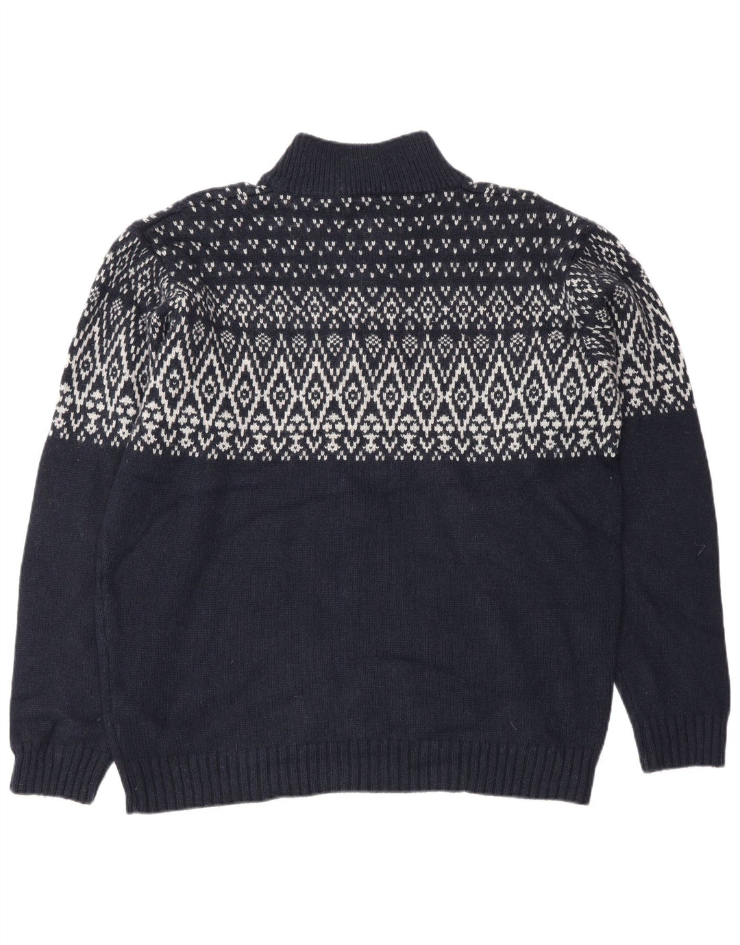 Pulover pentru bărbați Marks & Spencer, Blue Harbour, cu fermoar, cu gât, mare, bleumarin