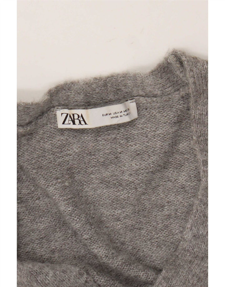 Pulover cardigan pentru femei Zara UK 14 Gri mediu