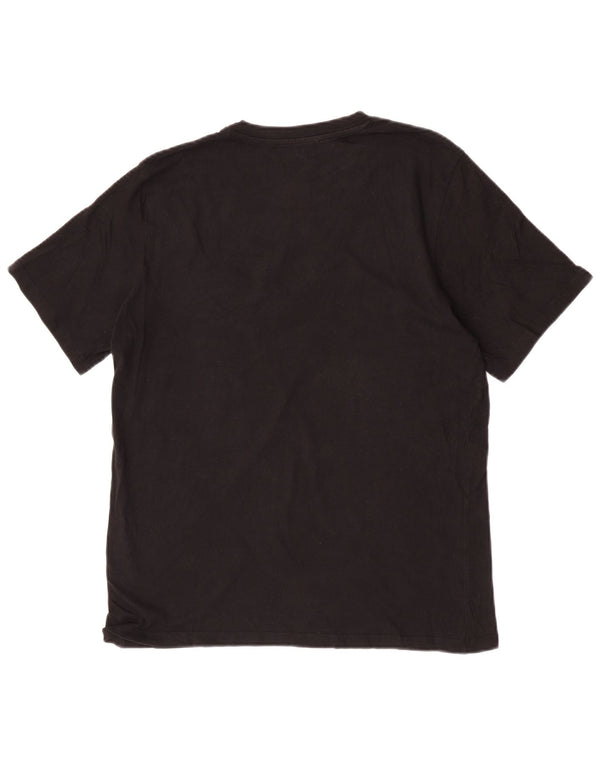 Tricou grafic Jack & Jones Slim Fit Top mare, negru, din bumbac