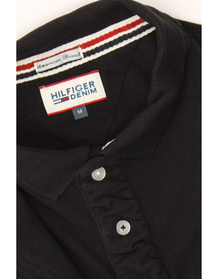 TOMMY HILFIGER Mens Polo Shirt Medium Black Cotton Vintage Tommy Hilfiger and Second-Hand Tommy Hilfiger from Messina Hembry 