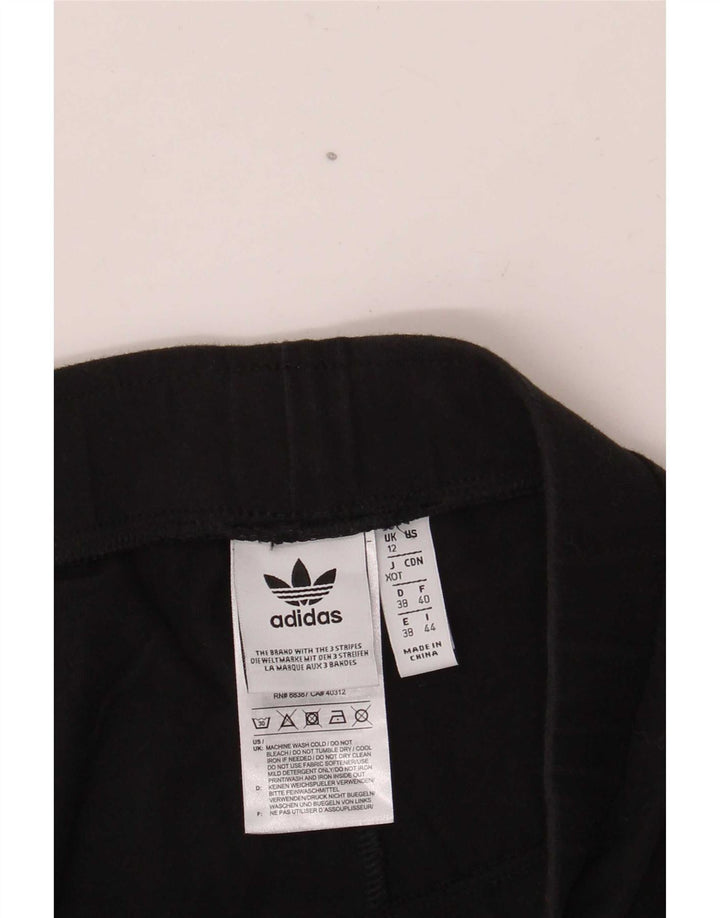 Leggings grafic Adidas pentru femei UK 12, bumbac mediu negru