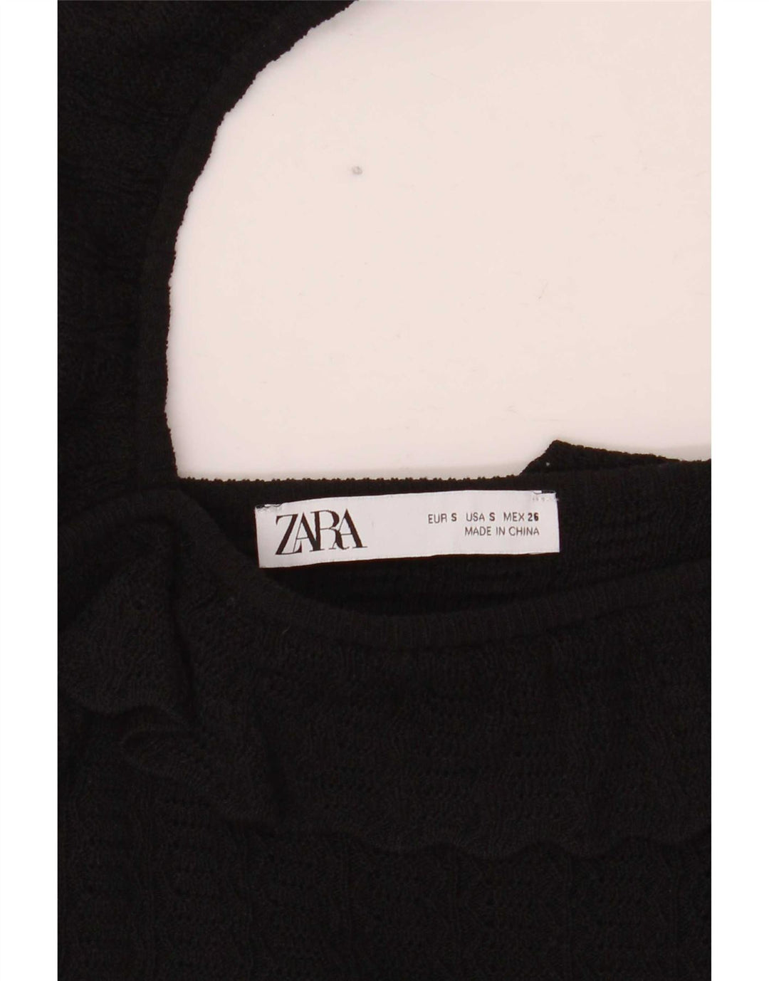 Top Crop pentru Damă Zara UK 8 Mic Negru