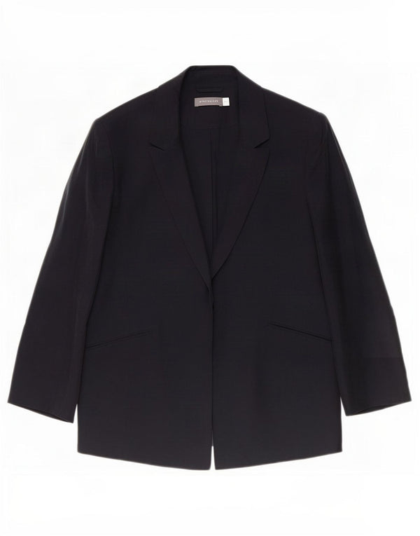 MINT VELVET Jachetă pentru femei supradimensionată cu mâneci 3/4 UK 10 Mic bleumarin