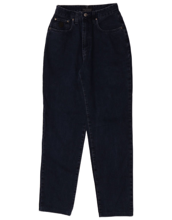 Trussardi blugi conici pentru femei cu talie înaltă IT 43 Medium W29 L29 bleumarin