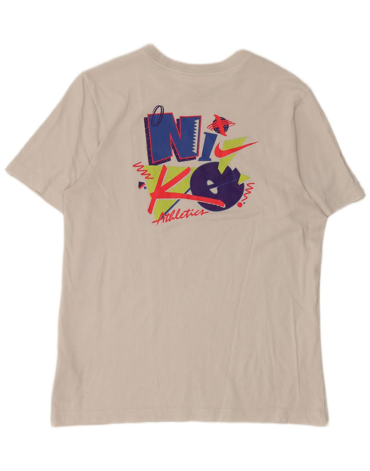 Tricou grafic Nike Dri Fit pentru bărbați Top din bumbac alb mediu