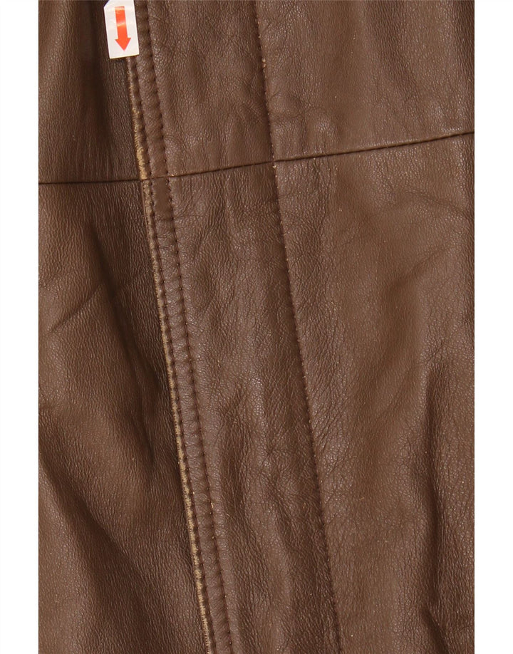 Jachetă din piele vintage pentru bărbați IT 52 XL din piele maro