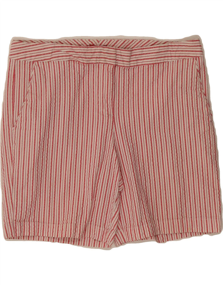IZOD Womens Chino Shorts US 8 Medium W32  Red Striped Cotton Vintage Izod and Second-Hand Izod from Messina Hembry 