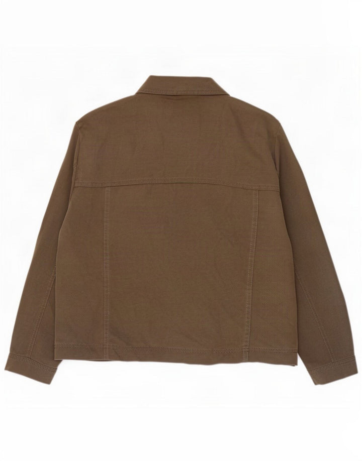 Marks & Spencer Bomber Jacket pentru femei UK 22 2XL Brown Lyocell