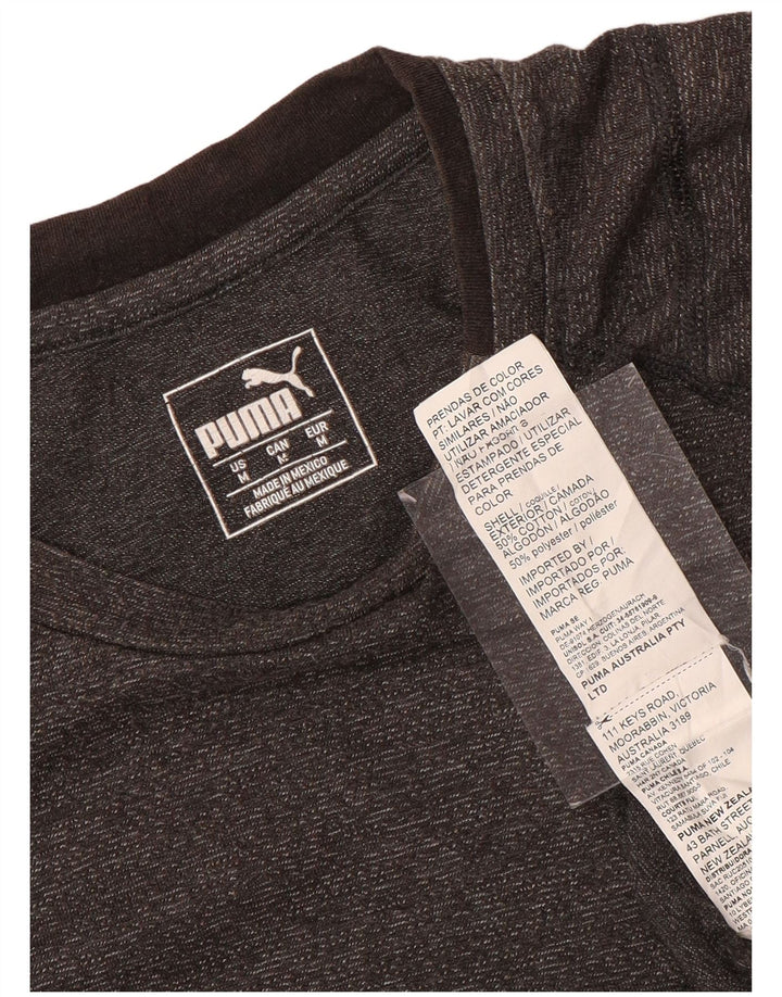 Tricou grafic PUMA pentru bărbați Top din bumbac cu pete gri mediu