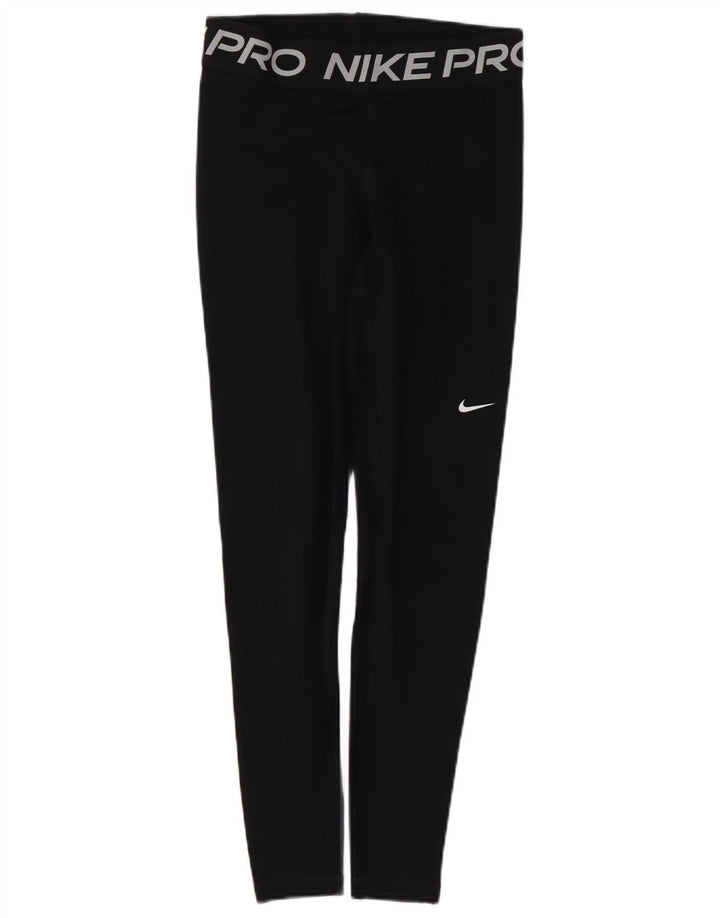 Leggings Nike Dri Fit Graphic pentru femei UK 12 Medium Black