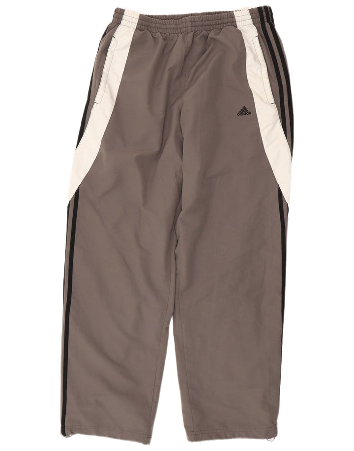 Pantaloni de trening ADIDAS pentru bărbați, mari, gri, poliester color bloc