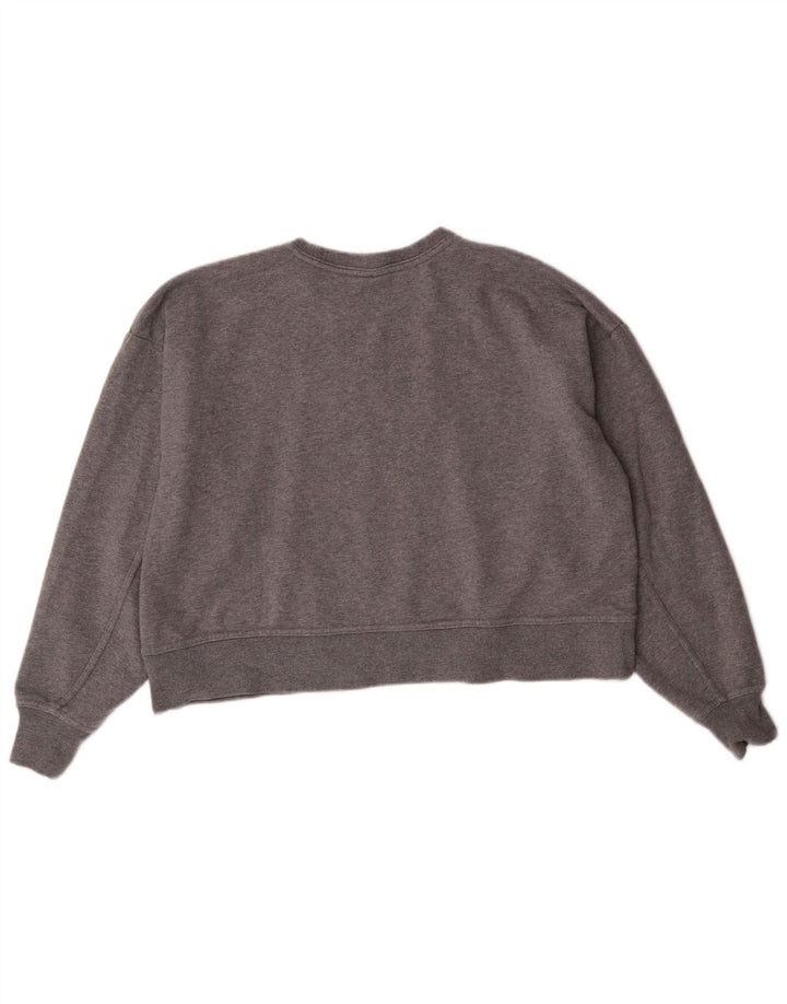 Pulover pentru femei Nike Dri Fit Graphic Oversized Hanorac UK 10 Mic Gri