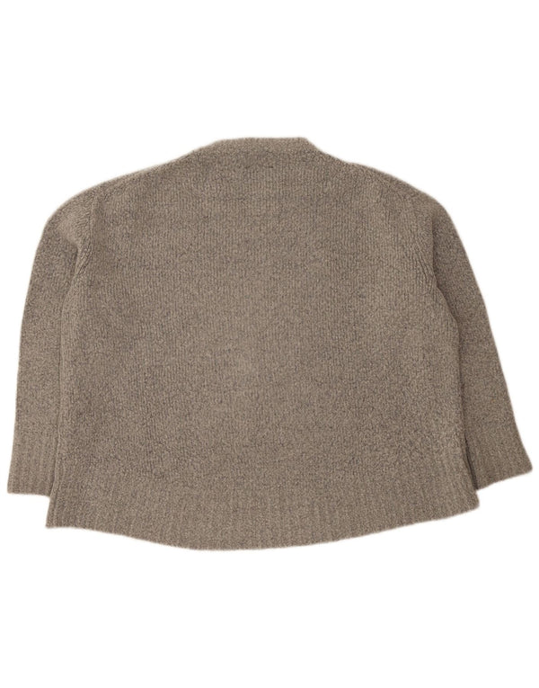 Pulover supradimensionat pentru femei Zara, cu gâtul turn, UK 10, mic, gri acrilic