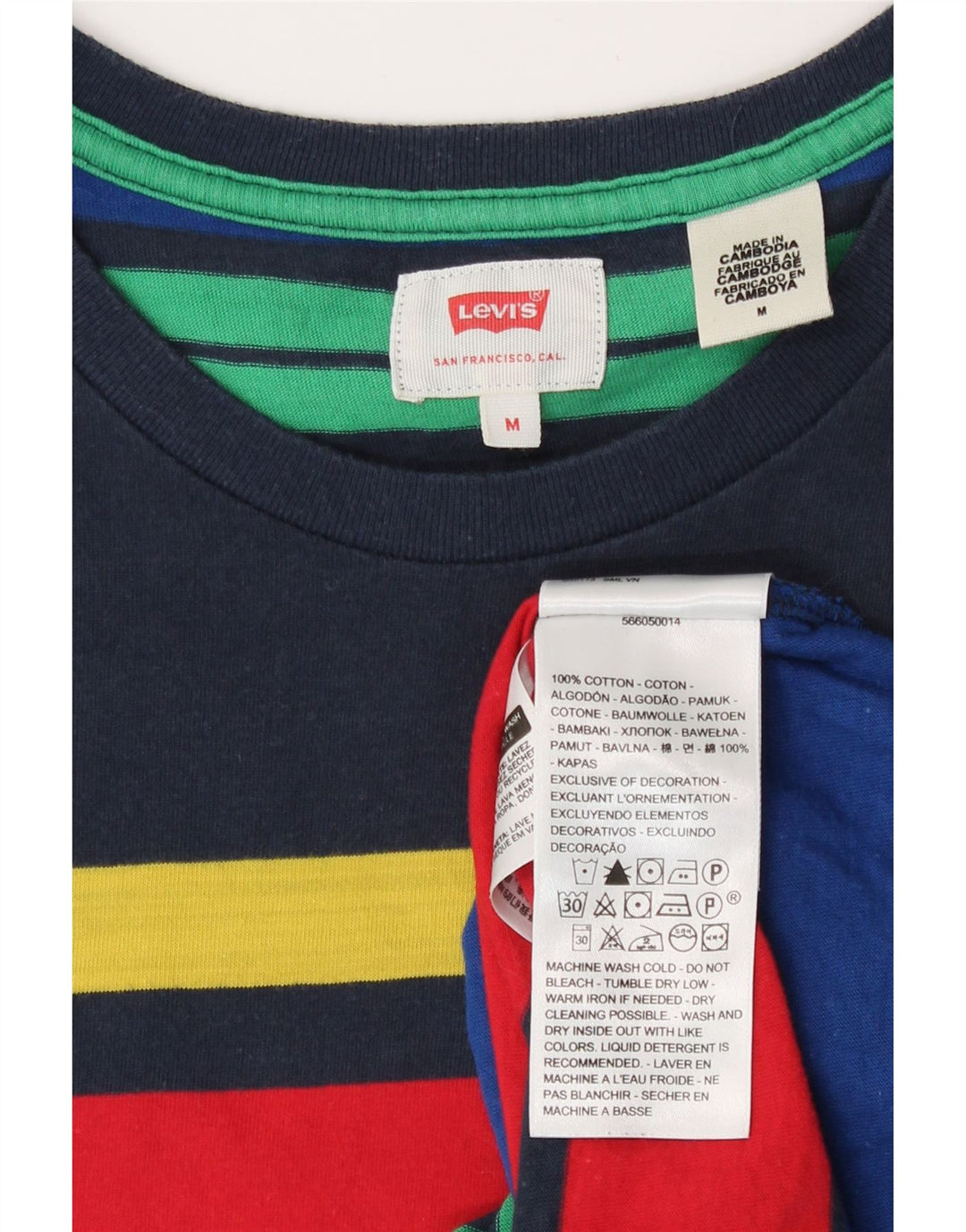 Tricou Levi's pentru femei UK 14 Medium Bleumarin, bumbac cu dungi