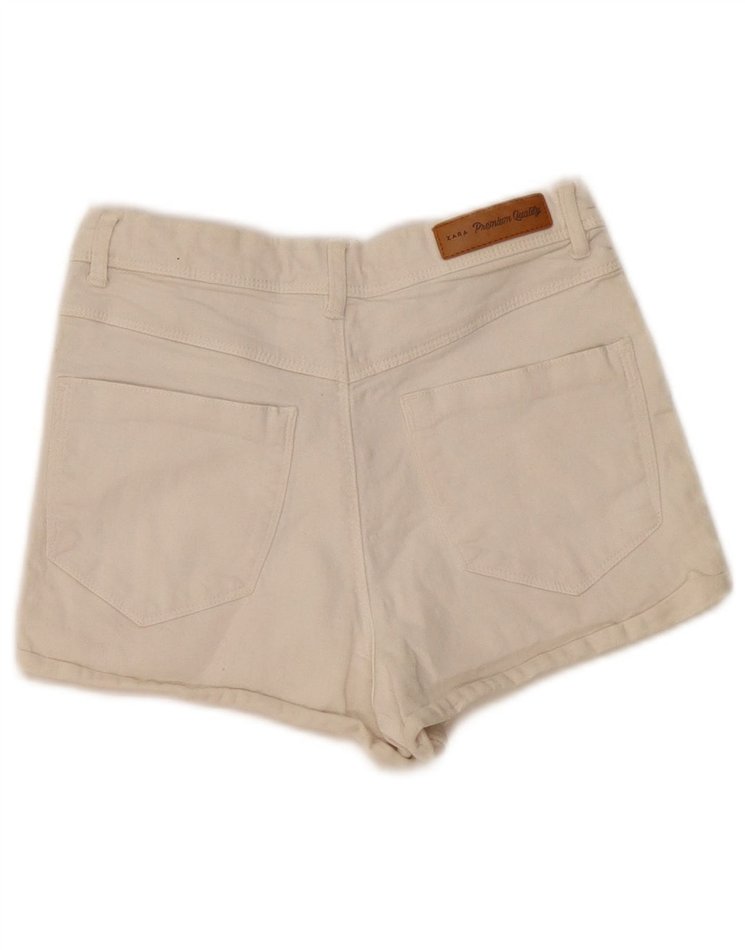 Pantaloni scurți din denim pentru femei Zara EU 34 2XS W24 Alb