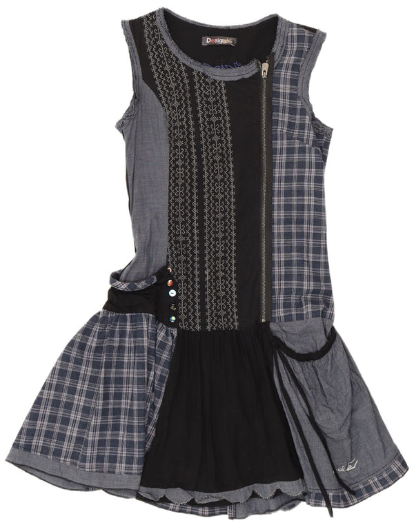 Rochie Desigual pentru femei cu talie scazuta EU 38 Medium Patchwork bleumarin