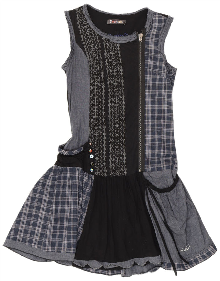 Rochie Desigual pentru femei cu talie scazuta EU 38 Medium Patchwork bleumarin