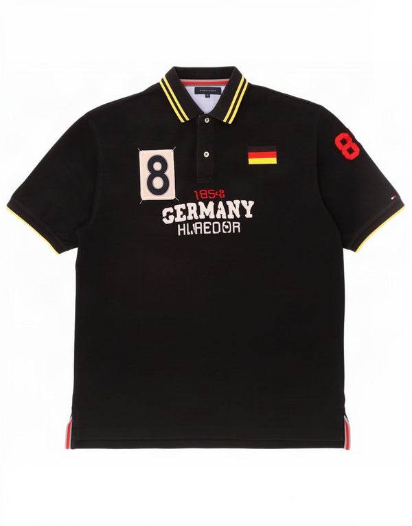 Tricou polo Tommy Hilfiger pentru bărbați, 2XL, bumbac cu dungi negre