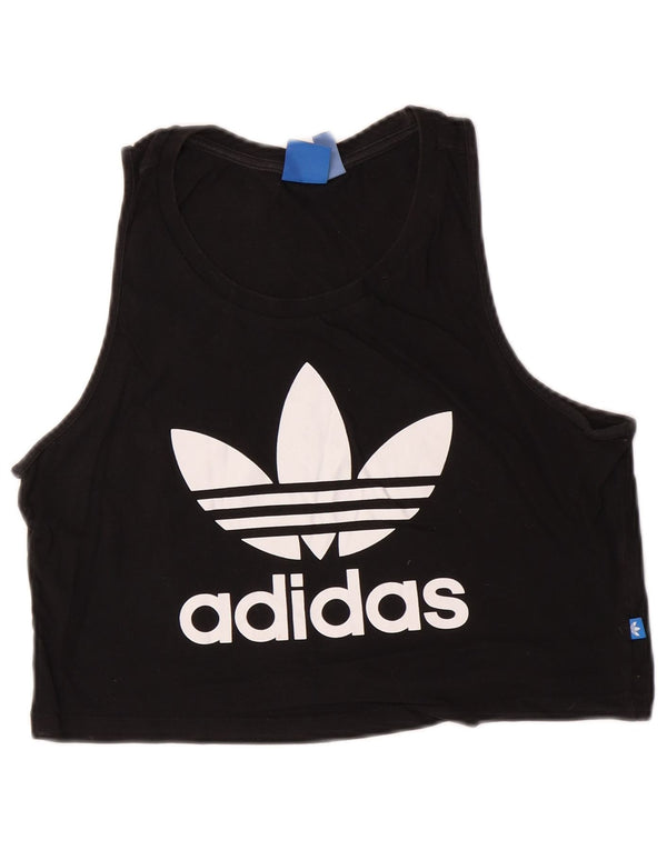 Vesta crop grafică pentru femei Adidas UK 12 Medium Black
