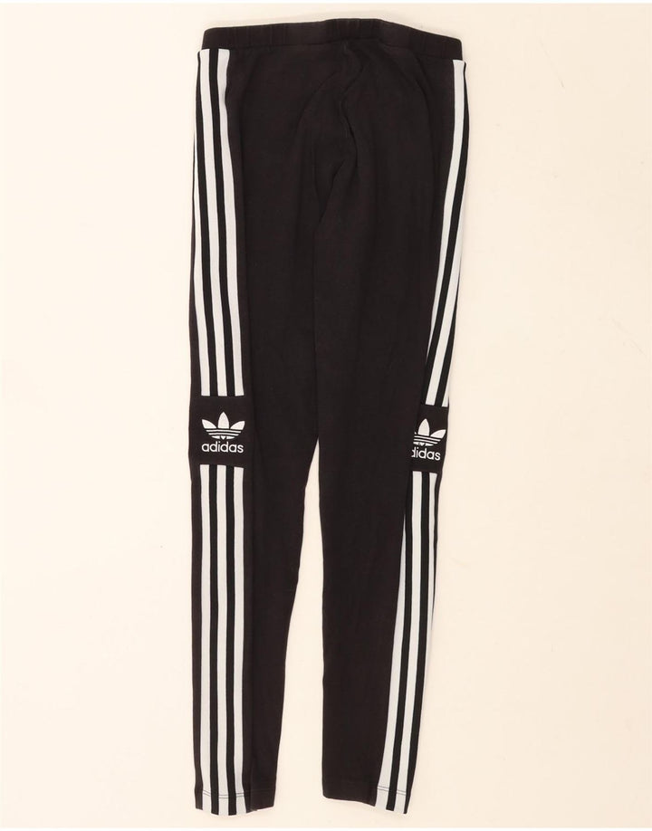 Leggings grafic Adidas pentru femei UK 12, bumbac gri mediu