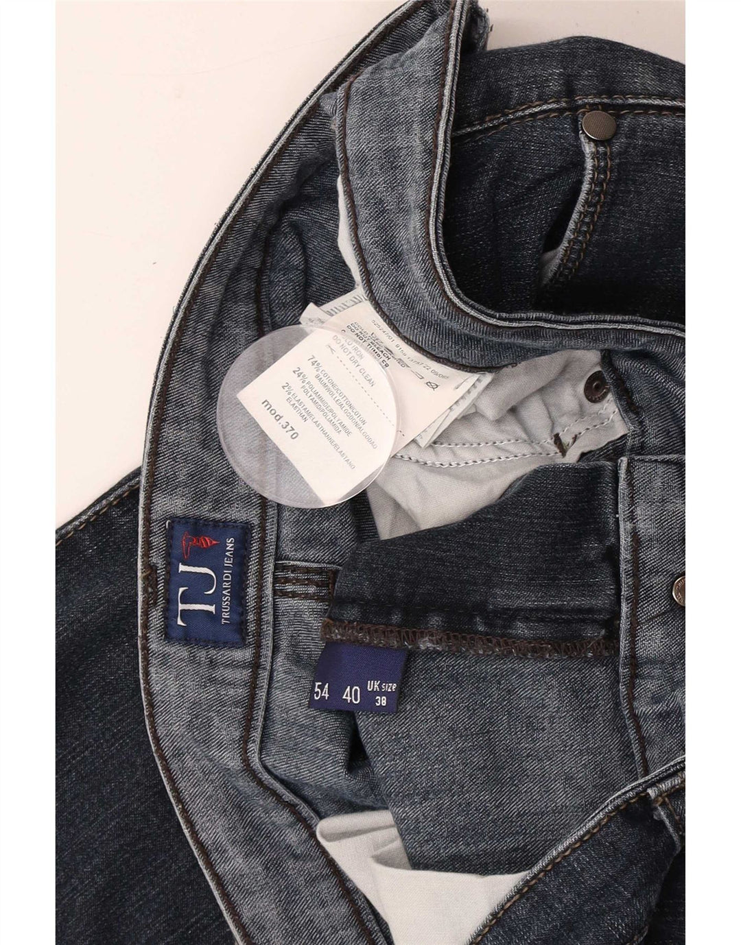Trussardi blugi bărbați slim W38 L34 bumbac albastru