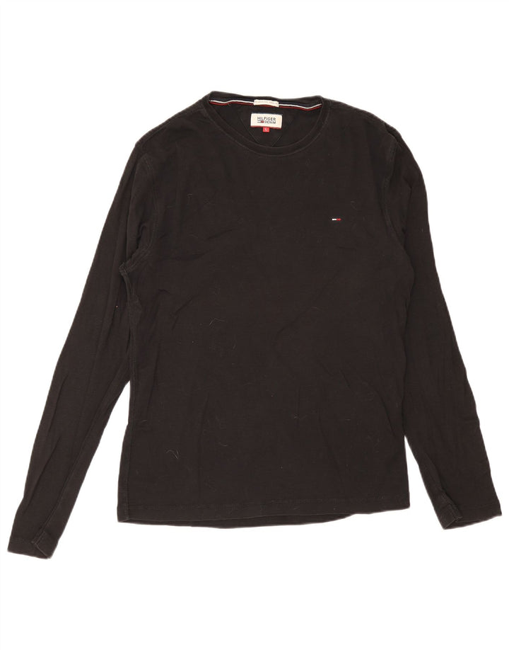 Top pentru bărbați Tommy Hilfiger cu mânecă lungă, mare, negru, bumbac