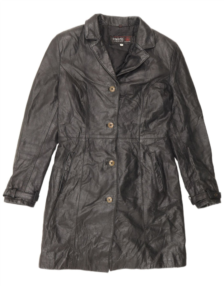 Palton de piele pentru femei Vimapel UK 10 Small Black Classic