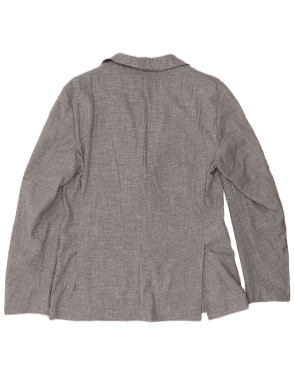 Jachetă blazer pentru bărbați Zara, cu 2 nasturi, UK 40, mare, gri, poliester cu picioare de găină