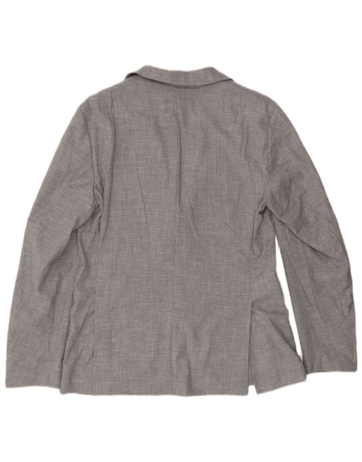 Jachetă blazer pentru bărbați Zara, cu 2 nasturi, UK 40, mare, gri, poliester cu picioare de găină
