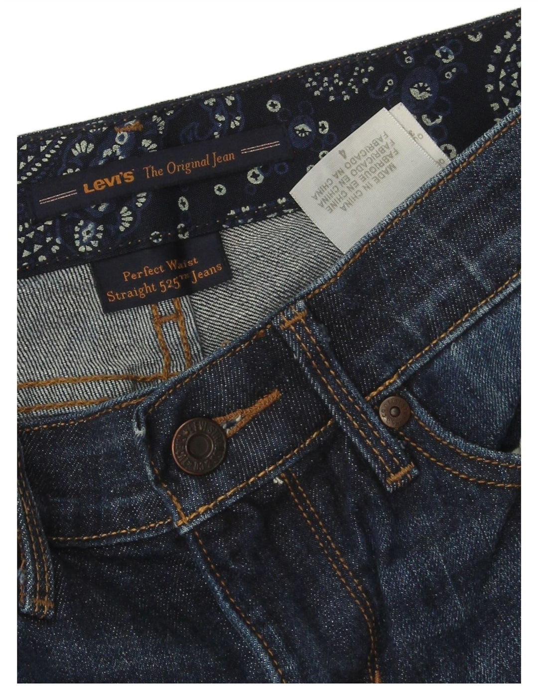 LEVI'S Blugi drepti 525 pentru femei US 4 mici W28 L28 bleumarin bumbac