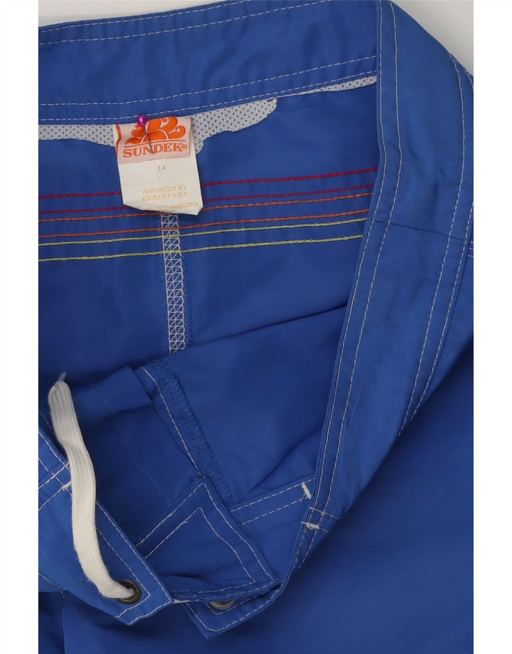 SUNDEK Pantaloni scurti de baie pentru baieti 13-14 ani poliester albastru