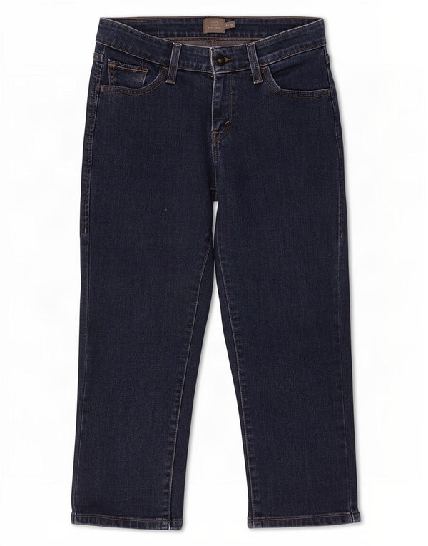 Jeans Levi's Demi Curve Capri pentru femei US 2 XS W26 L21 bleumarin bumbac