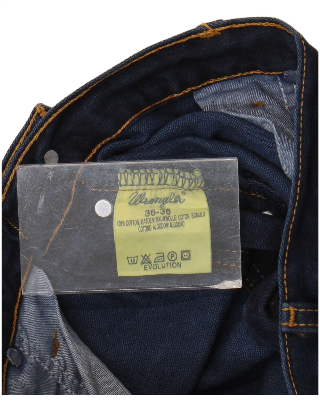 Blugi drepți Wrangler Evolution pentru bărbați W36 L32 Bumbac bleumarin