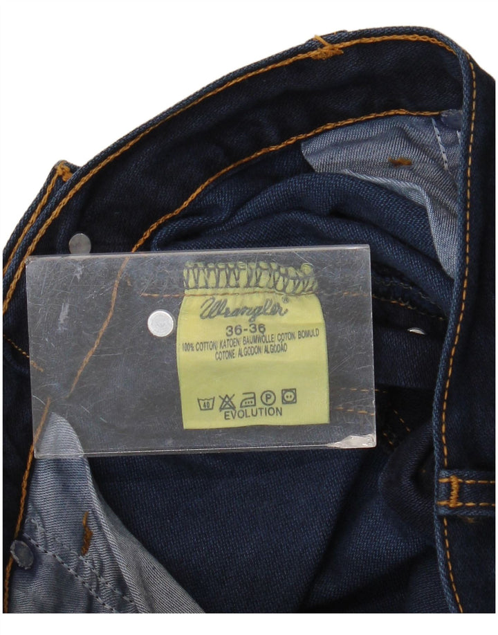 Blugi drepți Wrangler Evolution pentru bărbați W36 L32 Bumbac bleumarin