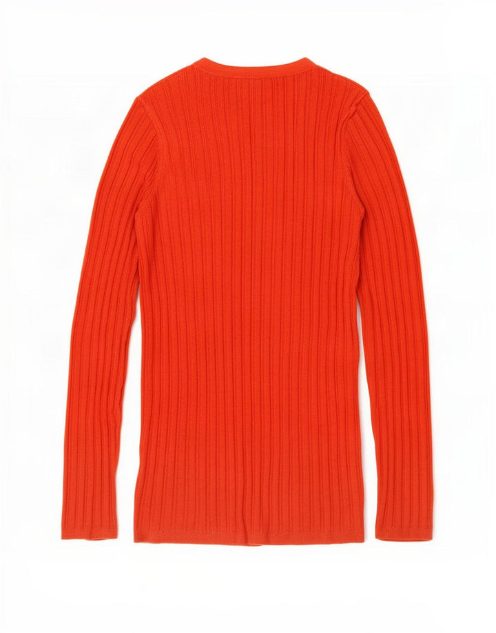 Top supradimensionat pentru femei Hobbs cu mânecă lungă UK 10 Small Orange Viscose