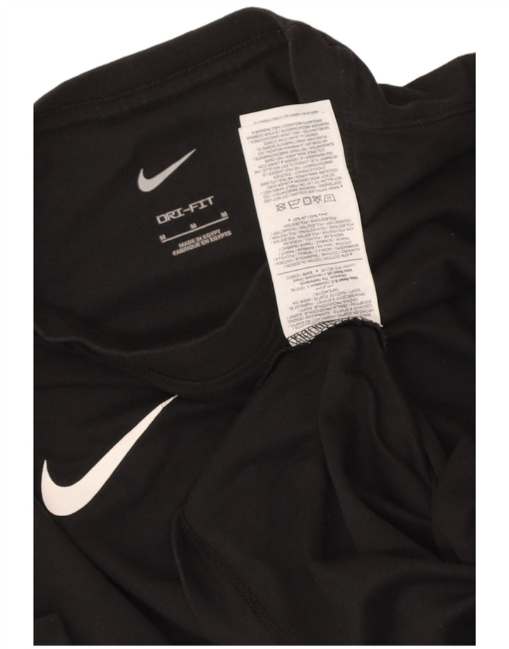 Tricou Nike Dri Fit pentru bărbați Top mediu din bumbac negru