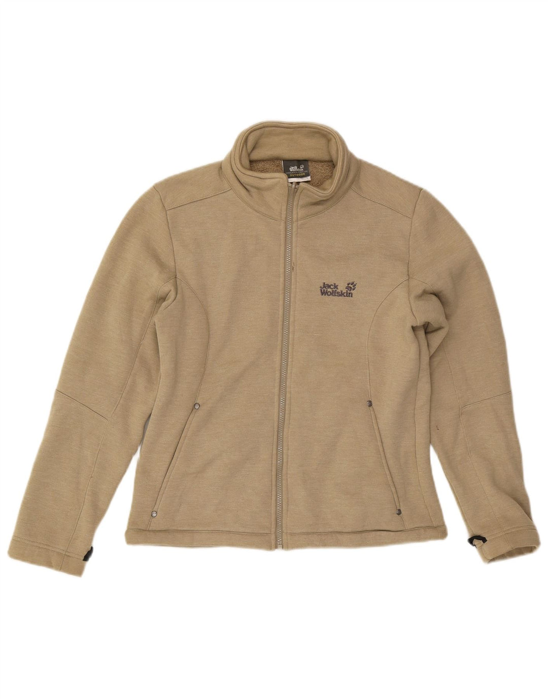 Jack Wolfskin pentru femei Liner Trening Top Jacket UK 12/14 Medium Beige