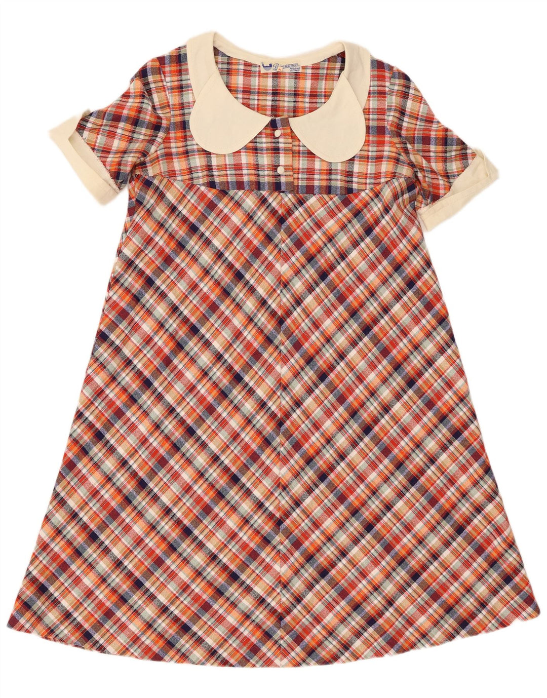 Rochie vintage pentru femei în formă de A US 4 Small Red Check